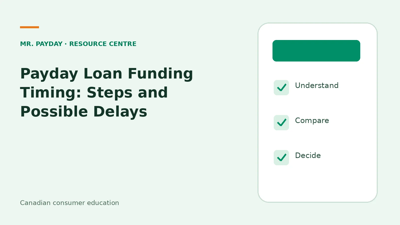 Payday Loan Funding Timing: Steps and Possible Delays — educational checklist