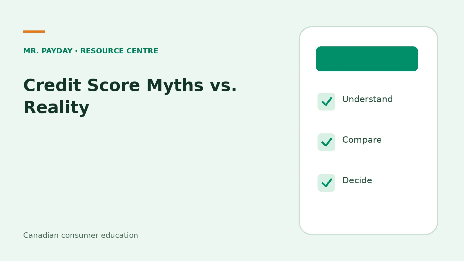 Credit Score Myths vs. Reality — topic guide