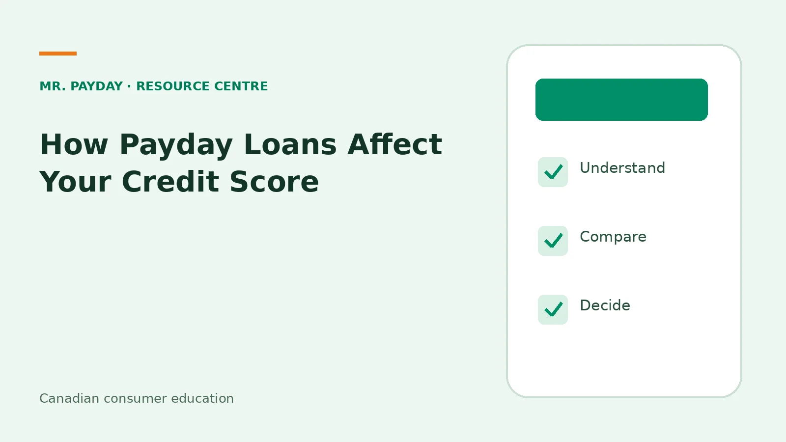 How Payday Loans Affect Your Credit Score — topic guide