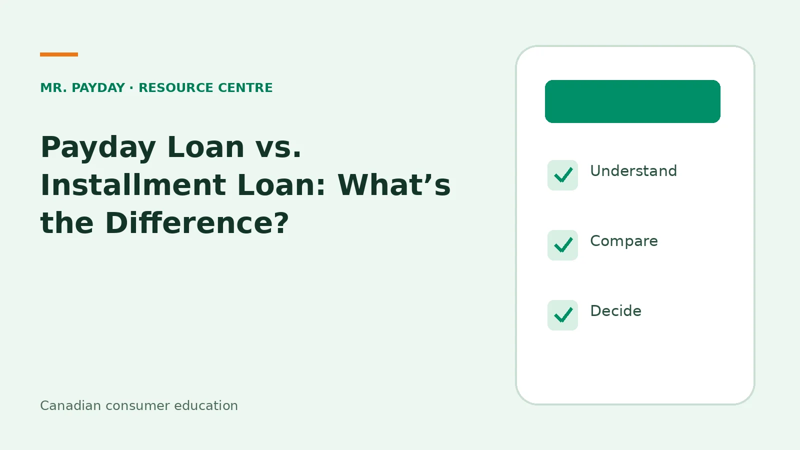 Payday Loan vs. Installment Loan: What’s the Difference? — topic guide