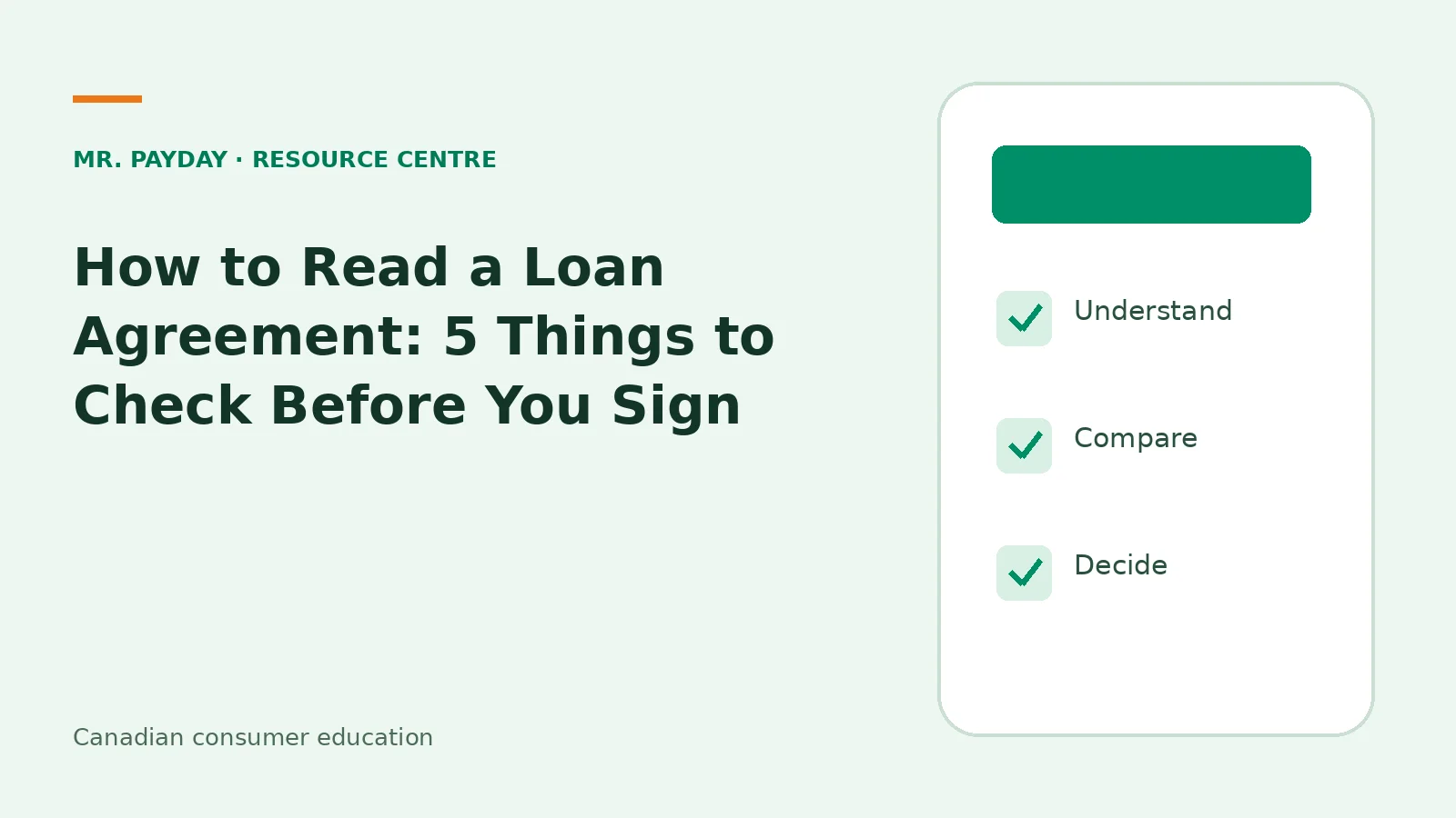 How to Read a Loan Agreement: 5 Things to Check Before You Sign — topic guide